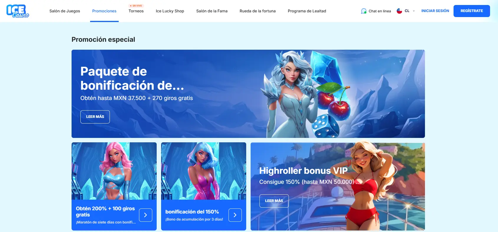 Bonos y promociones para jugadores de Ice Casino 